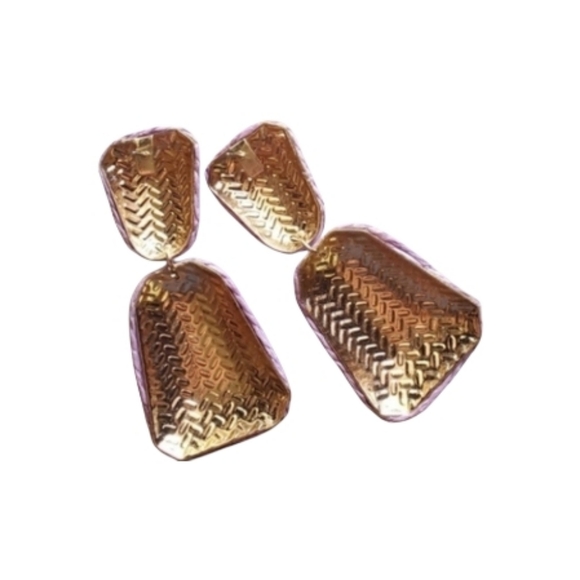 Purple Raffia Earrings - Picture 3 of 4